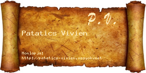 Patatics Vivien névjegykártya